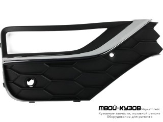 РЕШЕТКА БАМПЕРА ПЕРЕДНИЙ ПРАВАЯ СТОРОНА С ОТВЕРСТИЯМИ ПОД ПРОТИВОТУМАННЫЕ ФАРЫ (КИТАЙ) для Volkswagen AMAROK (2010-)