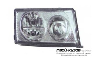 ФАРА ПРАВАЯ СТОРОНА ПРОЗРАЧНЫЙ ВНУТРИ ХРОМ для Mercedes W124 (01.1985 - 08.1989) (09.1989 - 06.1993) E124 (07.1993 - 06.1995)