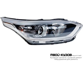 ФАРА ПРАВАЯ СТОРОНА ЛИНЗОВАННАЯ С КОРРЕКТОР ДИОД (DEPO) для KIA CEED (2018-)