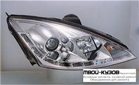 ФАРА ЛЕВАЯ + ПРАВАЯ (КОМПЛЕКТ) ТЮНИНГ ЛИНЗОВАННАЯ (DEVIL EYES) (SONAR) ВНУТРИ ХРОМ для Ford FOCUS (11.1998 - 10.2001) (11.2001-)