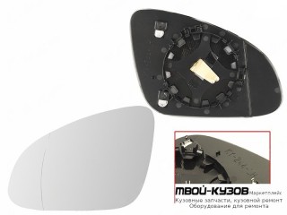 СТЕКЛО ЗЕРКАЛА ЛЕВАЯ СТОРОНА С ПОДОГРЕВОМ (КИТАЙ) для Opel ASTRA J (2009-)