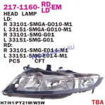 CIVIC 3-D HB 06-  ФАРА ЛЕВАЯ ЭЛ.    217-1160L-LD-EM
