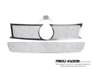 НАКЛАДКА ДЕКОРАТИВНАЯ НА РЕШЕТК РАДИАТ И БАМПЕР (комплект) , НЕРЖ. СТАЛЬ для Volkswagen AMAROK (2010-)