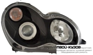 ФАРА ЛЕВАЯ + ПРАВАЯ (КОМПЛЕКТ) ТЮНИНГ ЛИНЗОВАННАЯ ПОД КОРРЕКТОР (EAGLE EYES) ВНУТРИ ЧЁРНЫЙ для Mercedes W203 (07.2000-)