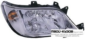 ФАРА ПРАВАЯ СТОРОНА С ПРОТИВОТУМ ПОД КОРРЕКТОР (DEPO) для Mercedes SPRINTER (02.2000-)