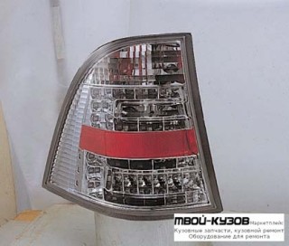 ФОНАРЬ ЗАДНИЙ ВНЕШНИЙ ЛЕВАЯ + ПРАВАЯ (КОМПЛЕКТ) ТЮНИНГ ПРОЗРАЧНЫЙ С ДИОД СТОП СИГНАЛ , УКАЗАТЕЛЬ ПОВОРОТА (SONAR) ВНУТРИ ХРОМ для Mercedes W163 (ML) (09.1998-)