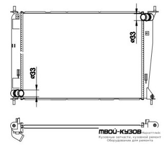 РАДИАТОР ОХЛАЖДЕНИЯ 2 MT для KIA SOUL (2010-)