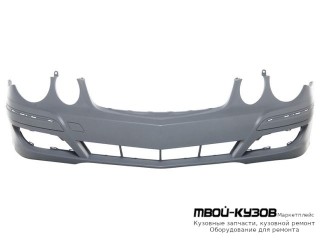 БАМПЕР ПЕРЕДНИЙ БЕЗ ОТВ П/ОМЫВАТЕЛЬ ФАР , БЕЗ ОТВ ПОД ДАТЧИКИ (ТАЙВАНЬ) для Mercedes W211 (07.2002-)