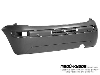 БАМПЕР ЗАДНИЙ С ЗАГЛУШ П/КРЮК ГРУНТ для Citroen C3 (05.2002 - 10.2005) (11.2005-)