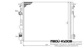 РАДИАТОР ОХЛАЖДЕНИЯ для Renault KANGOO (1997-2002), Renault LOGAN (2005-2014)
