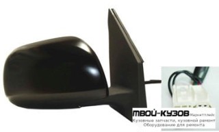 ЗЕРКАЛО ПРАВАЯ СТОРОНА ЭЛЕКТР АВТОСКЛАДЫВ С ПОДОГРЕВОМ (CONVEX) ГРУНТ (ТАЙВАНЬ) для Toyota RAV4 (2006-)