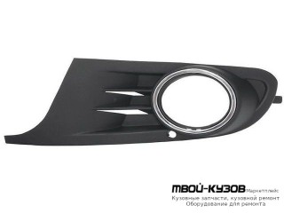 РЕШЕТКА БАМПЕРА ПЕРЕДНИЙ ЛЕВАЯ СТОРОНА П/ПРОТИВОТУМ С ХРОМ МОЛДИНГ (КИТАЙ) для Volkswagen GOLF VI (2009-2011)