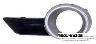 РЕШЕТКА БАМПЕРА ПЕРЕДНИЙ ЛЕВАЯ СТОРОНА С ОТВЕРСТИЯМИ ПОД ПРОТИВОТУМАННЫЕ ФАРЫ (КИТАЙ) для Toyota HIGHLANDER (2007-2009)