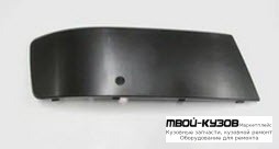 МОЛДИНГ БАМПЕРА ПЕРЕДНИЙ ПРАВАЯ СТОРОНА С ОТВ ПОД ДАТЧИКИ , ГРУНТ (ТАЙВАНЬ) для Volkswagen TRANSPORTER T5 (2010-2015)