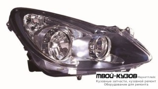 ФАРА ПРАВАЯ СТОРОНА ПОД КОРРЕКТОР ВНУТРИ (DEPO) ЧЁРНЫЙ для Opel CORSA (2006-)