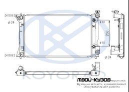 РАДИАТОР ОХЛАЖДЕНИЯ AT 2 2.4 (KOYO) для Toyota AVENSIS (2003-2007)