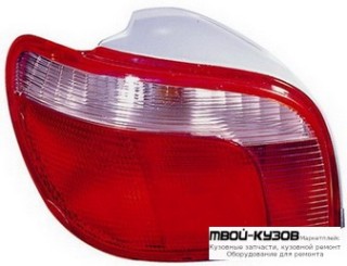 ФОНАРЬ ЗАДНИЙ ВНЕШНИЙ ЛЕВАЯ СТОРОНА (K-ТИП) (DEPO) КРАСНЫЙ-БЕЛ для Toyota YARIS (1999 - 11.2002) (12.2002 - 07.2005)