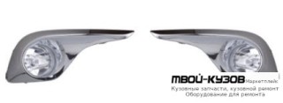 ФАРА ПРОТИВОТУМАННАЯ ЛЕВАЯ + ПРАВАЯ (КОМПЛЕКТ) С РЕШЕТК БАМПЕРА ХРОМ , ПРОВОДК И КНОПКОЙ для Toyota HIGHLANDER (2010-2013)