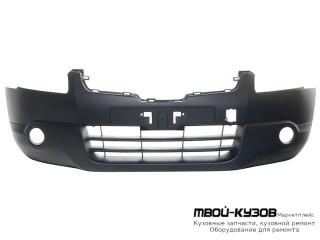 БАМПЕР ПЕРЕДНИЙ С ОТВЕРСТИЯМИ ПОД ПРОТИВОТУМАННЫЕ ФАРЫ (КИТАЙ) для Nissan QASHQAI (2007-)