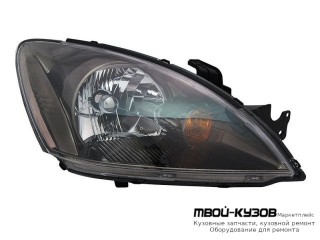 ФАРА ПРАВАЯ СТОРОНА БЕЗ КОРРЕКТОР ВНУТРИ (DEPO) ЧЁРНЫЙ для Mitsubishi LANCER (2004 - 02.2007)