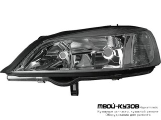 ФАРА ПРАВАЯ СТОРОНА ПОД КОРРЕКТОР ВНУТРИ (DEPO) ЧЁРНЫЙ для Opel ASTRA (03.1998 - 2003)