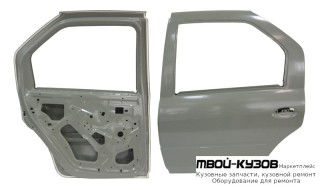 ДВЕРЬ ЗАДНИЙ ПРАВАЯ СТОРОНА БЕЗ ОТВ ПОД МОЛДИНГ (КИТАЙ) для Renault LOGAN (2005-2014)