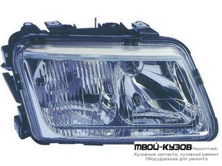 ФАРА ПРАВАЯ СТОРОНА С ПРОТИВОТУМ +/- ПОД КОРРЕКТОР (DEPO) для Audi A3 (08.1996 - 2002)