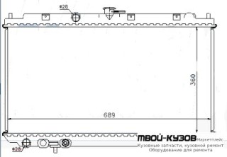 РАДИАТОР ОХЛАЖДЕНИЯ AT (см.каталог) для Nissan ALMERA N16E (2002-), Nissan PRIMERA P12 (2002-)