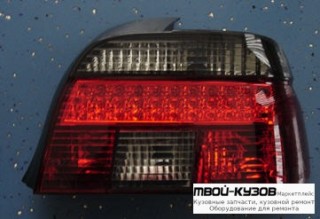 ФОНАРЬ ЗАДНИЙ ВНЕШНИЙ ЛЕВАЯ + ПРАВАЯ (КОМПЛЕКТ) С ДИОД ГАБАРИТ ПРОЗРАЧНЫЙ ХРУСТАЛ КРАСНЫЙ-ТОНИР для BMW E39 (11.1995 - 2003)