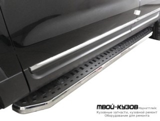 ПОРОГ-ПОДНОЖКА ЛЕВАЯ + ПРАВАЯ (КОМПЛЕКТ) АЛЮМИН для Ford EXPLORER (2011-)