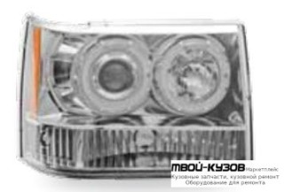 ФАРА ЛЕВАЯ + ПРАВАЯ (КОМПЛЕКТ) ТЮНИНГ ЛИНЗОВАННАЯ , ЛИТОЙ УКАЗАТЕЛЬ ПОВОРОТА ВНУТРИ ХРОМ для Jeep GRAND CHEROKEE (1993-1995), Jeep GRAND CHEROKEE (1996-1998)