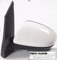 ЗЕРКАЛО ЛЕВАЯ СТОРОНА ЭЛЕКТР С ПОДОГРЕВОМ (ASPHERICAL) ГРУНТ (ТАЙВАНЬ) для Mazda 2 (2007-)