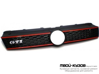 РЕШЕТКА РАДИАТОРА С КРАСНЫЙ МОЛДИНГ , GTI (ТАЙВАНЬ) для Volkswagen POLO (09.2010 - 2020)