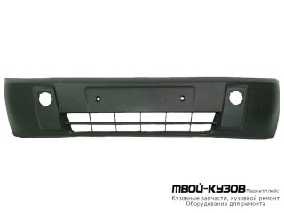 БАМПЕР ПЕРЕДНИЙ БЕЗ ОТВЕРСТИЙ ПОД ПРОТИВОТУМАННЫЕ ФАРЫ ЧЁРНЫЙ (ТАЙВАНЬ) для Ford TRANSIT CONNECT / TOURNEO CONNECT (09.2002-)