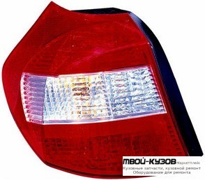 ФОНАРЬ ЗАДНИЙ ВНЕШНИЙ ЛЕВАЯ СТОРОНА (DEPO) КРАСНЫЙ-БЕЛ для BMW E87 (2003-)