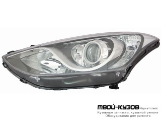 ФАРА ЛЕВАЯ СТОРОНА ЛИНЗОВАННАЯ , С КОРРЕКТОР (DEPO) для Hyundai I30 (2012-)