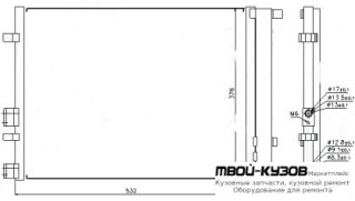 I20 КОНДЕНСАТОР КОНДИЦИОНЕРА для Hyundai I20 (2009-)