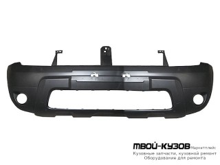 БАМПЕР ПЕРЕДНИЙ С ОТВЕРСТИЯМИ ПОД ПРОТИВОТУМАННЫЕ ФАРЫ ЧЁРНЫЙ (ТАЙВАНЬ) для Renault DUSTER (2010-)