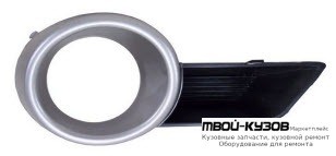 РЕШЕТКА БАМПЕРА ПЕРЕДНИЙ ПРАВАЯ СТОРОНА С ОТВЕРСТИЯМИ ПОД ПРОТИВОТУМАННЫЕ ФАРЫ (КИТАЙ) для Toyota HIGHLANDER (2007-2009)