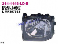 ФАРА Н4 левая прозрачная 98-  - для MITSUBISHI PAJERO MONTERO