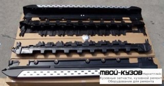 ПОРОГ-ПОДНОЖКА ЛЕВАЯ + ПРАВАЯ (КОМПЛЕКТ) OEM STYLE для Mercedes X204 GLK-CLASS (2008-)