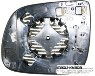 СТЕКЛО ЗЕРКАЛА ПРАВАЯ СТОРОНА С ЭЛЕКТР ПОДОГРЕВОМ (CONVEX) (ТАЙВАНЬ) для Audi Q5 (2008-2017), Audi Q7 (2006-)