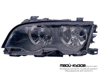 ФАРА ЛЕВАЯ СТОРОНА С КОРРЕКТОР ВНУТРИ (DEPO) ЧЁРНЫЙ для BMW E46 КУПЕ (10.1998 - 03.2003) (2003-2006)