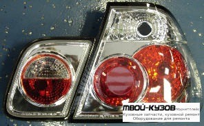 ФОНАРЬ ЗАДНИЙ ВНЕШНИЙ+ВНУТР ЛЕВАЯ + ПРАВАЯ (КОМПЛЕКТ) (СЕДАН) ТЮНИНГ (LEXUS ТИП) ПРОЗРАЧНЫЙ ВНУТРИ ХРОМ для BMW E46 СЕДАН / УНИВЕРСАЛ (05.1998 - 08.2001) (09.2001 - 2003)