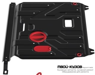 ЗАЩИТА ПОДДОНА ДВИГАТЕЛЯ , С КРЕПЛЕН , СТАЛЬН для Hyundai SOLARIS (2011-), KIA RIO (2011-2017)