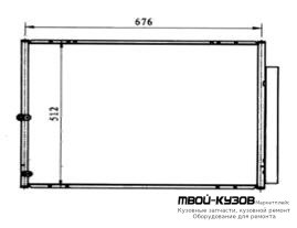 RX300 {RX330/HARIER 03-} КОНДЕНСАТОР КОНДИЦИОНЕРА для Lexus RX 300 (02.2003 - 12.2008)