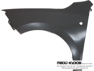 КРЫЛО ПЕРЕДНИЙ ЛЕВАЯ СТОРОНА С ОТВ ПОД ПОВТОРИТЕЛЬ (КИТАЙ) для Skoda RAPID (2014-)