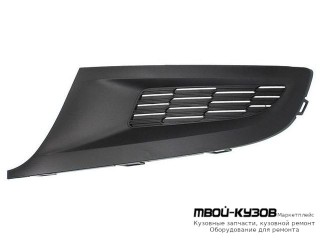 РЕШЕТКА БАМПЕРА ПЕРЕДНИЙ ЛЕВАЯ СТОРОНА БЕЗ ОТВЕРСТИЙ ПОД ПРОТИВОТУМАННЫЕ ФАРЫ (ХЭТЧБЭК) (ТАЙВАНЬ) для Volkswagen POLO (09.2010 - 2020)