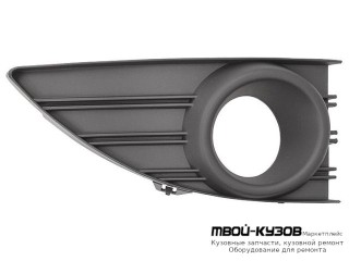 РЕШЕТКА БАМПЕРА ПЕРЕДНИЙ ПРАВАЯ СТОРОНА С ОТВЕРСТИЯМИ ПОД ПРОТИВОТУМАННЫЕ ФАРЫ С ЧЁРНЫЙ (ТАЙВАНЬ) для Renault FLUENCE (2010-)