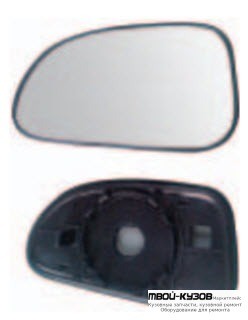 СТЕКЛО ЗЕРКАЛА ЛЕВАЯ СТОРОНА БЕЗ ПОДОГРЕВОМ (КИТАЙ) для Chevrolet AVEO T250 (2006-), Chevrolet AVEO T255 ХЭТЧБЭК (2008-), Ravon NEXIA R3 (2016-)